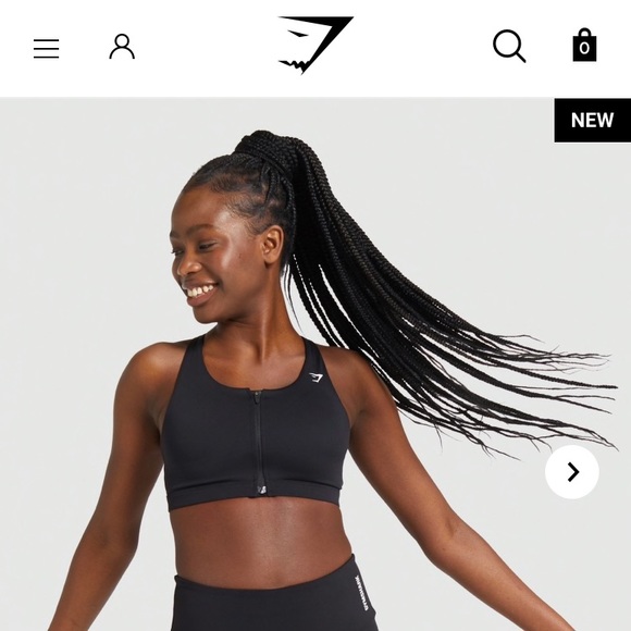 ❌SOLD❌ Gymshark zip-up training sports bra M